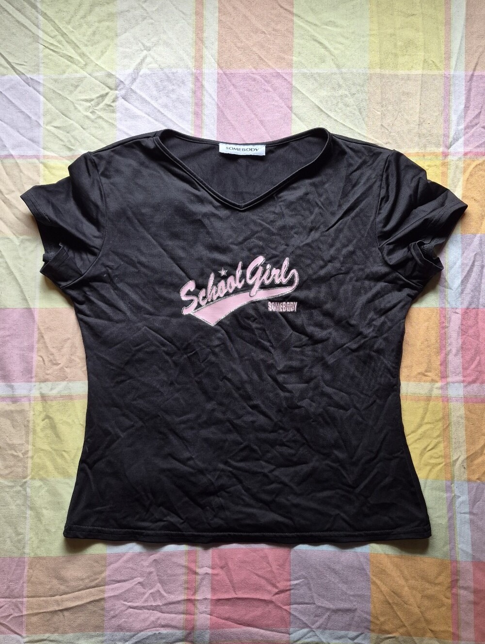 Black and Pink Graphic Tee by Somebody